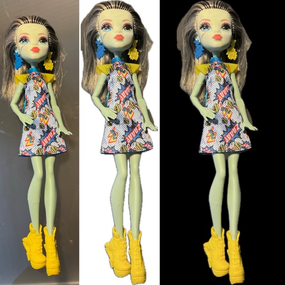 ⚡️2015 Frankie Stein from Monster High with Blue ZAAAP POW Dress & Yellow Shoes - Picture 4 of 17